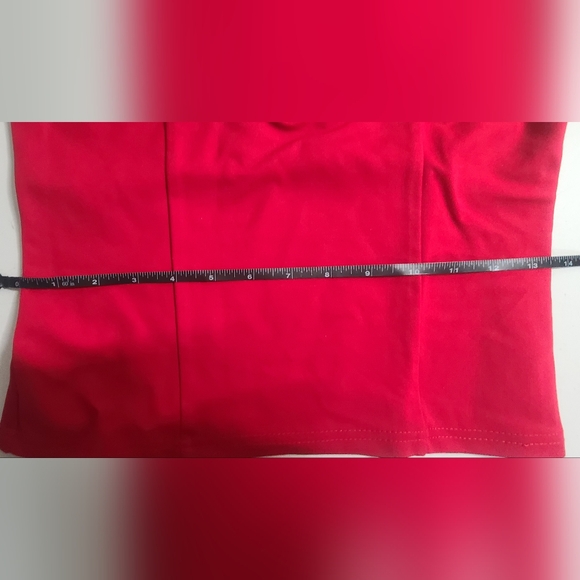 NWT Double Trouble Apparel Cherry Red Hollywood Dame Top, Size M - Picture 7 of 8